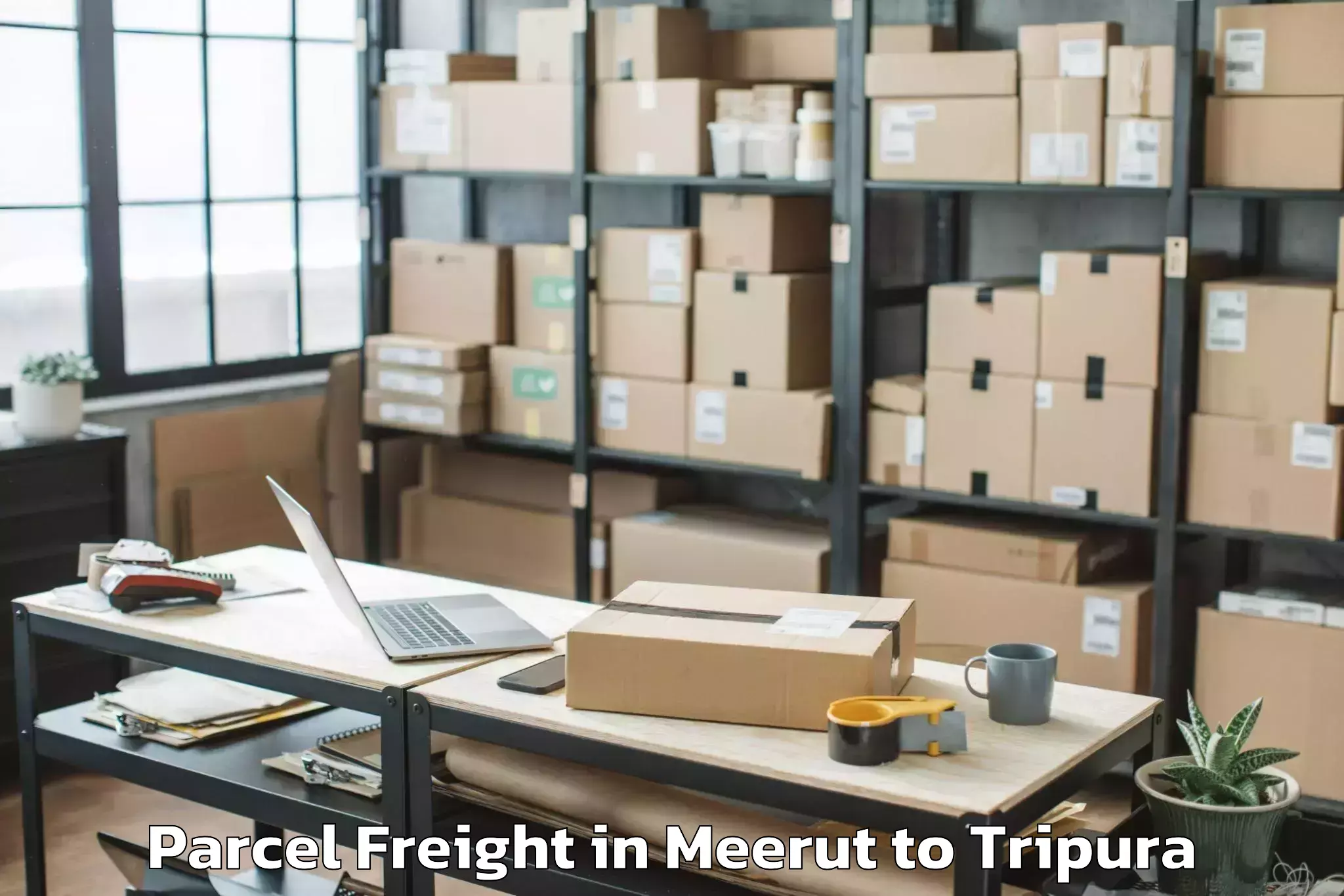 Get Meerut to Manu Bazar Parcel Freight